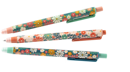 Bloom Floral Erasable Gel Pens, Set of 3