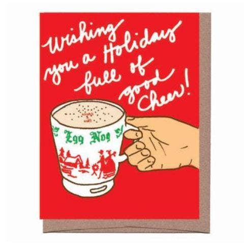 Scratch & Sniff Egg Nog Christmas Greeting Card