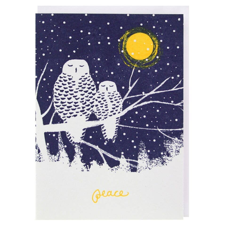 Peaceful Owls Boxed Holiday Cards