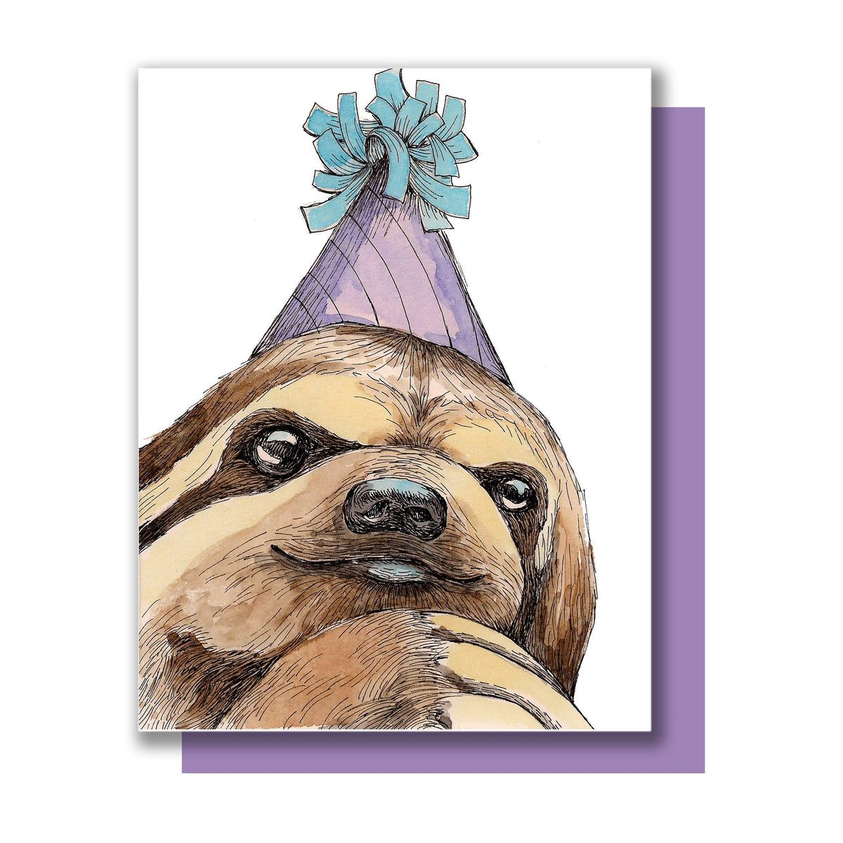 Party Sloth Birthday Card