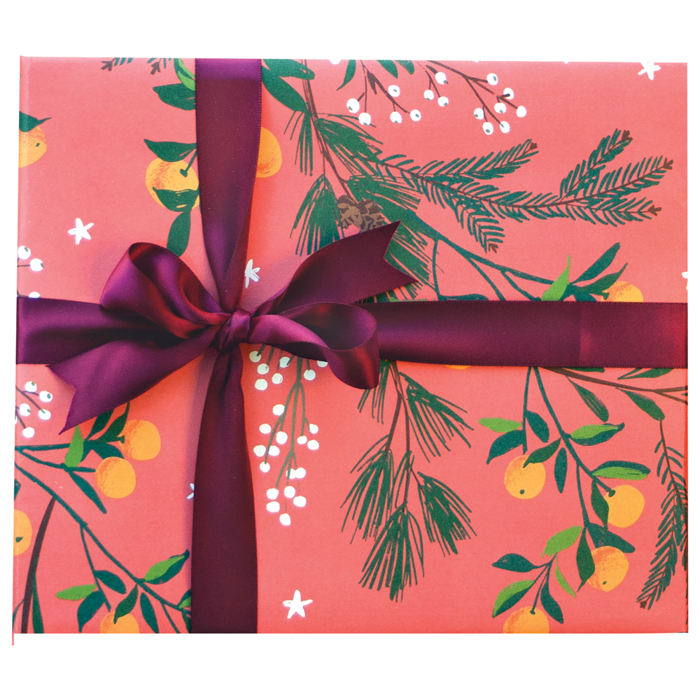 Clementines and Botanicals Gift Wrap, 2 Rolls