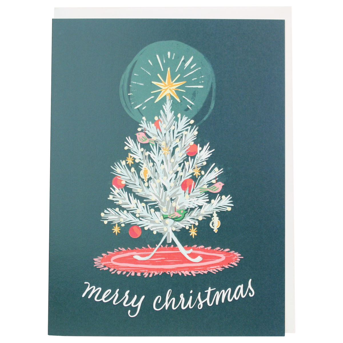 Vintage Christmas Tree Holiday Card