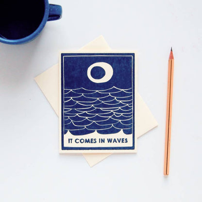 Comes In Waves Sympathy Card