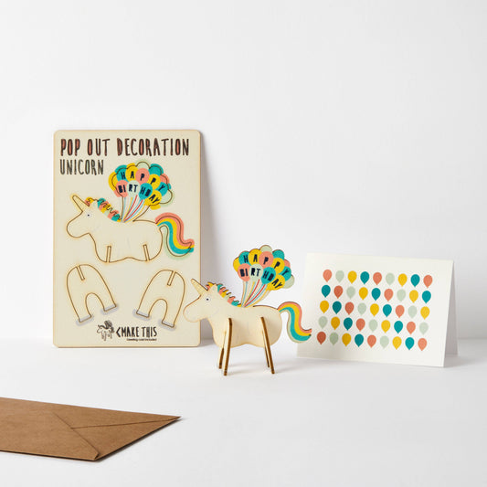 Happy Birthday Unicorn Pop Out Card