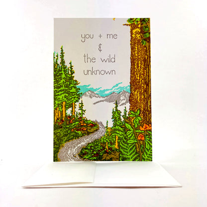 You + Me & the Wild Unknown Anniversary Card