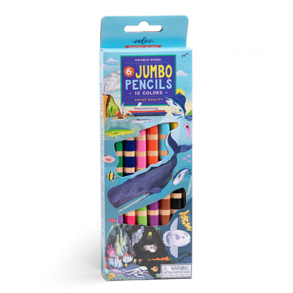 Under the Sea Jumbo Double Color Pencil Set with Sharpener