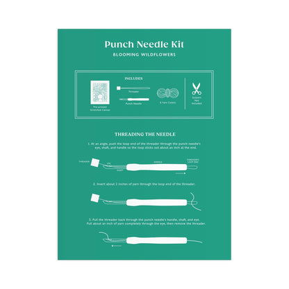 Blooming Wildflowers DIY Punch Needle Kit