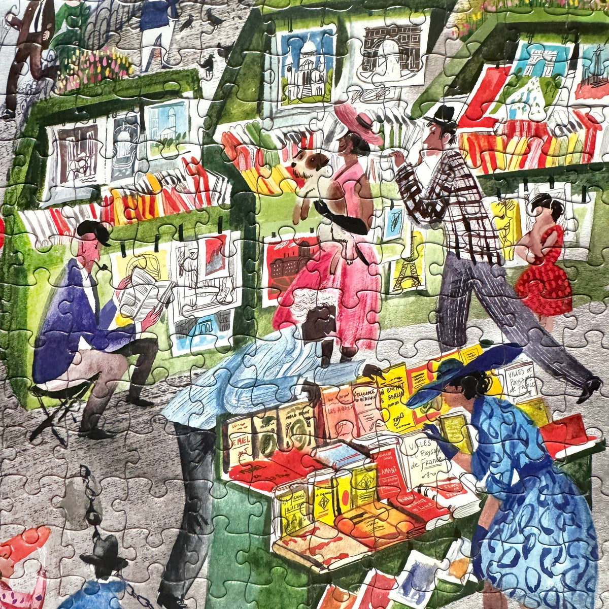 Paris Bookseller 1000 Piece Square Puzzle