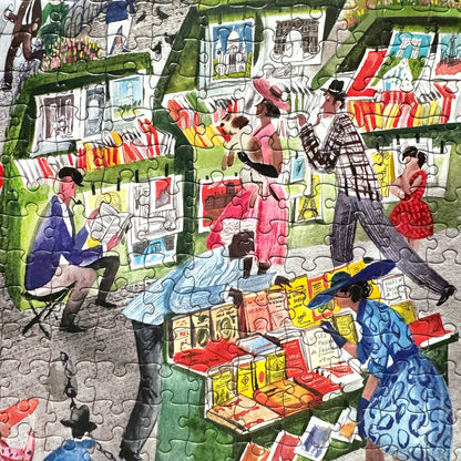 Paris Bookseller 1000 Piece Square Puzzle