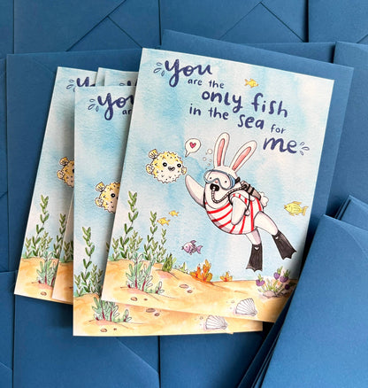 The Only Fish In the Sea For Me Love Card