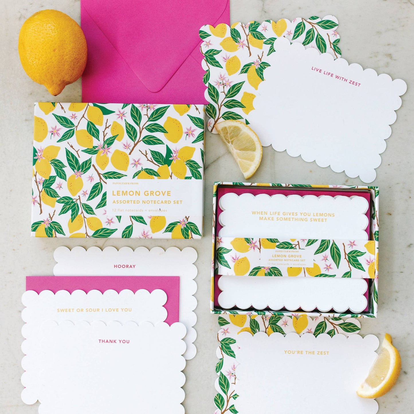 Lemon Grove Assorted Notecard Set