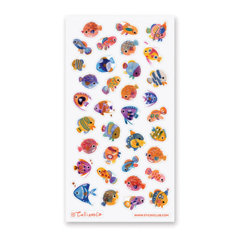 Tropical Fish Party Stickers, 2 Packs