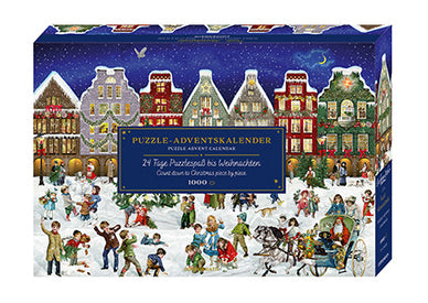 Winter Evening in Town Puzzle Advent Calendar