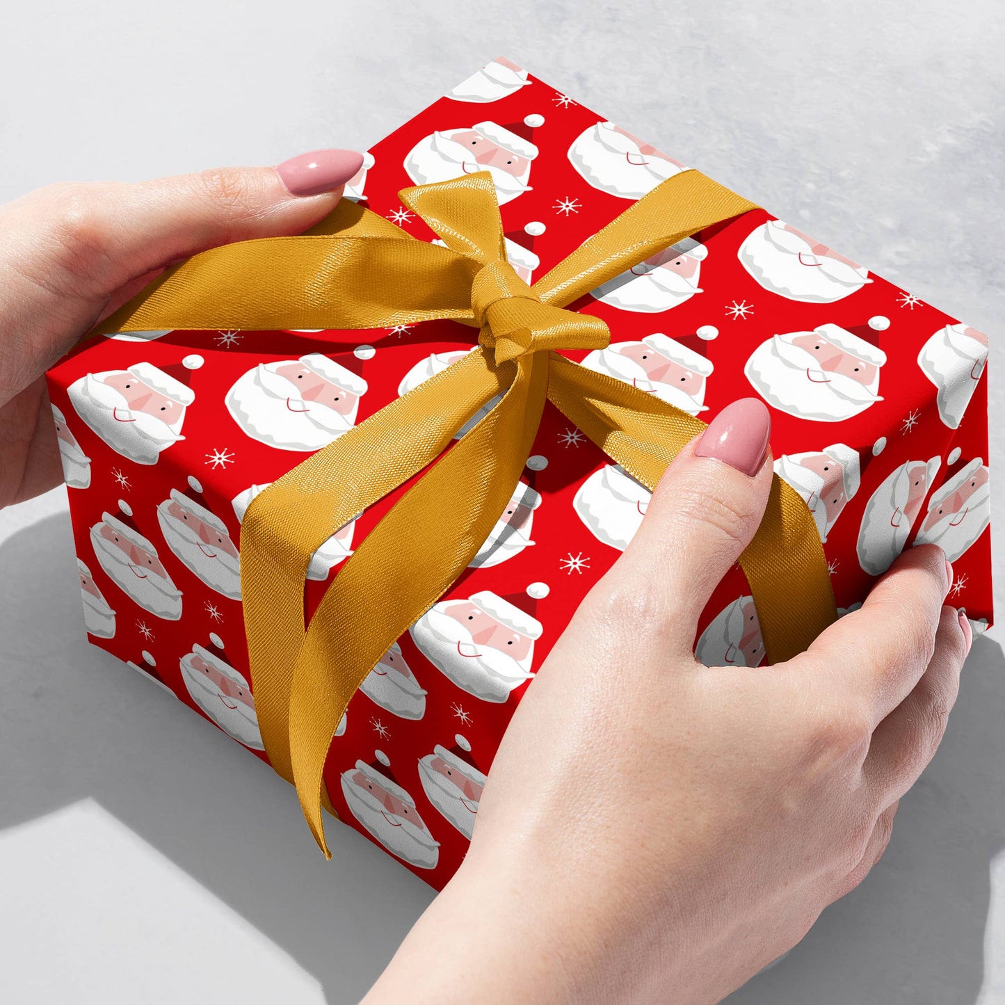 Chic Santa Jumbo Holiday Wrap, 2 Rolls