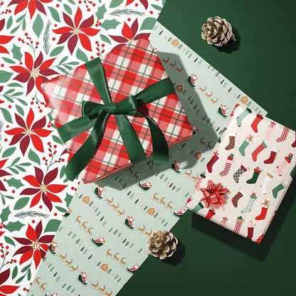 Traditional Plaid Wrapping Paper, 2 Rolls