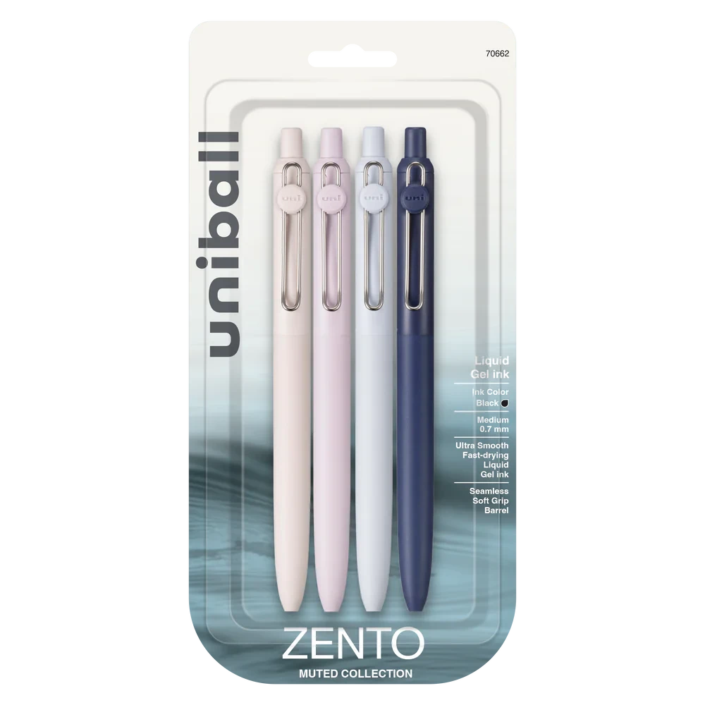 Uni Zento Gel Pens .7mm Set: Muted