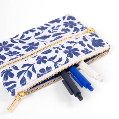 Porcelain Floral Pencil & Goodies Pouch