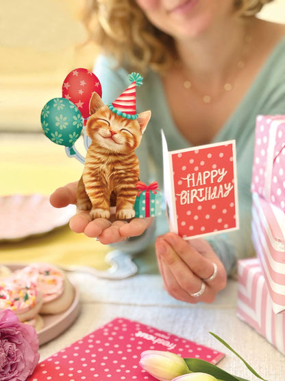 Kitten Party Birthday Pop-Up Card