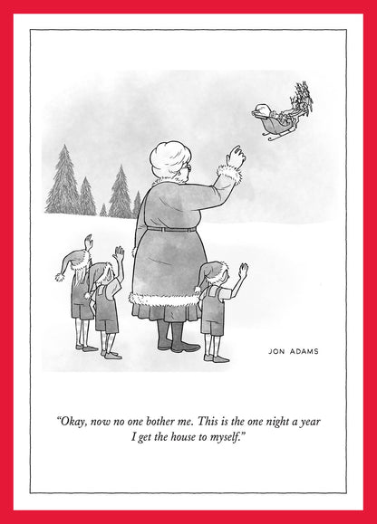 House to Myself New Yorker Holiday Card