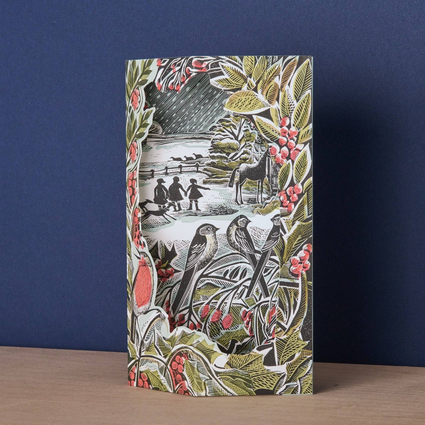 Holly Hedge & Home Die-Cut Card