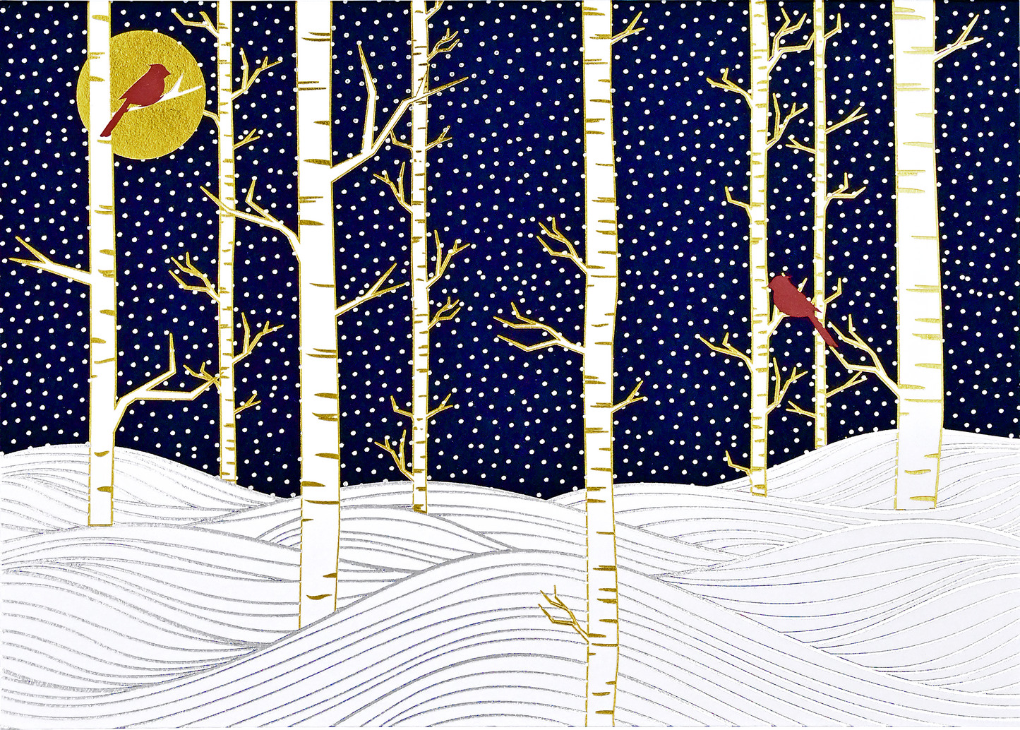 Birch Trees in Winter Deluxe Boxed Holiday Cards
