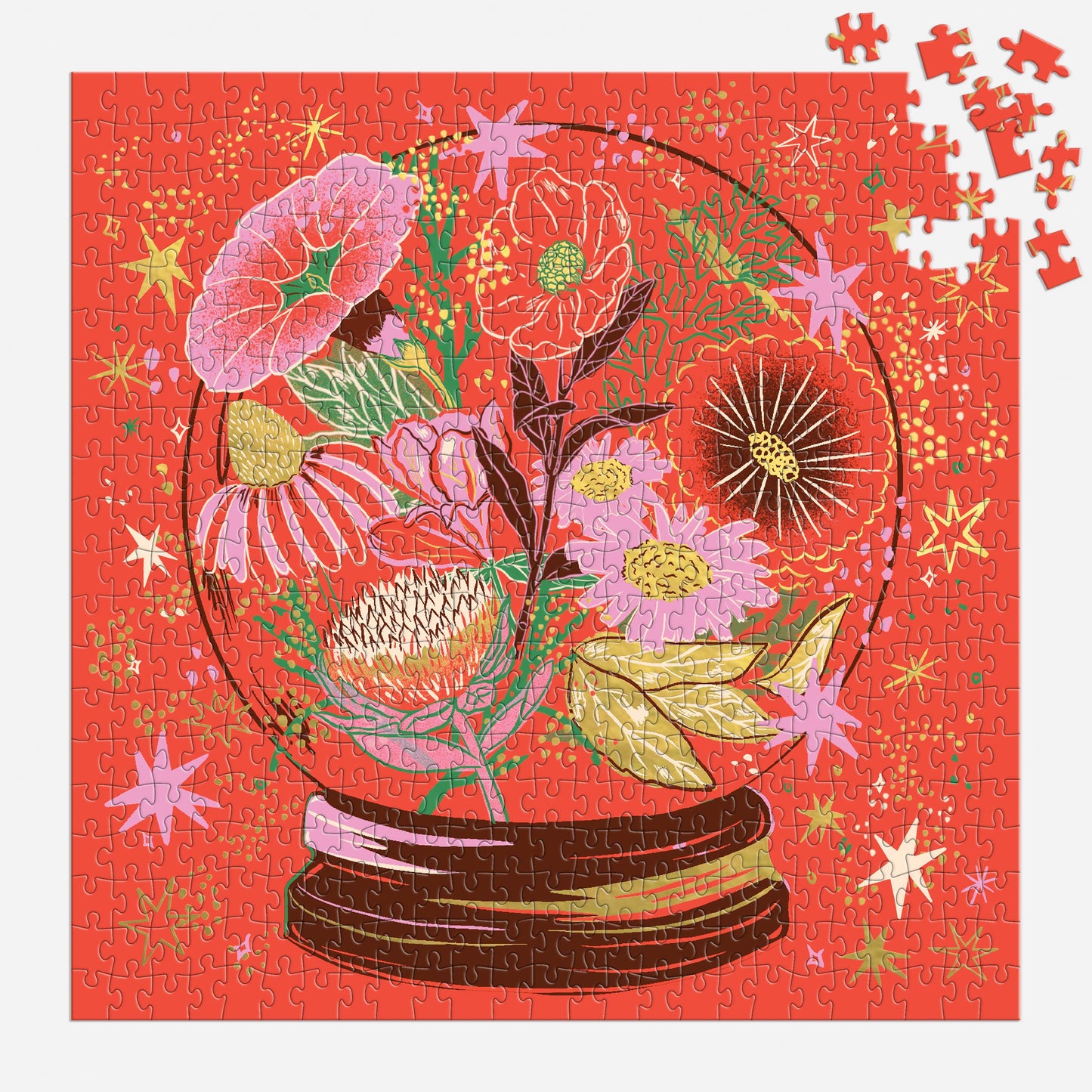Flower Gazing Foil Puzzle - 500pc