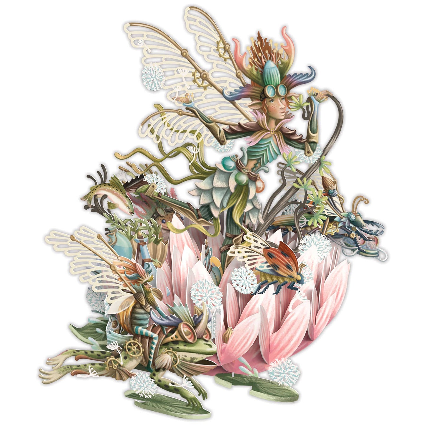 3D Pop-Up River Fairy Blank Card