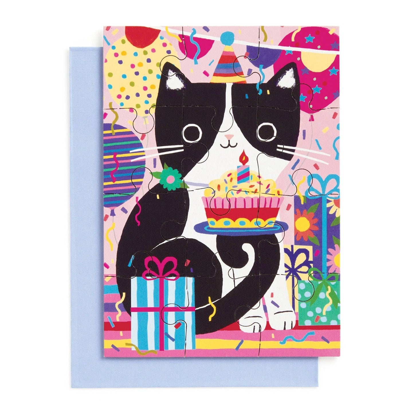 Purr-fect Cat Birthday Card Puzzle - 12pc