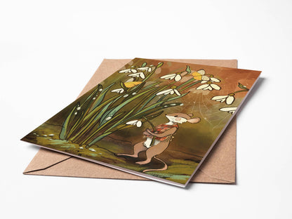 Spring Mouse Blank Card