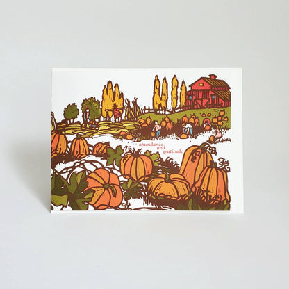 Abundance & Gratitude Pumpkins Card