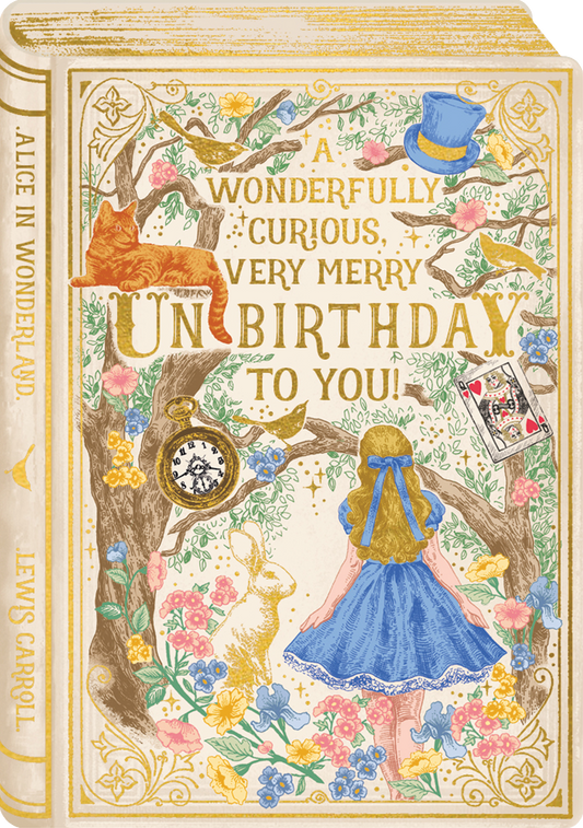 Storybook Alice in Wonderland BIrthday Card