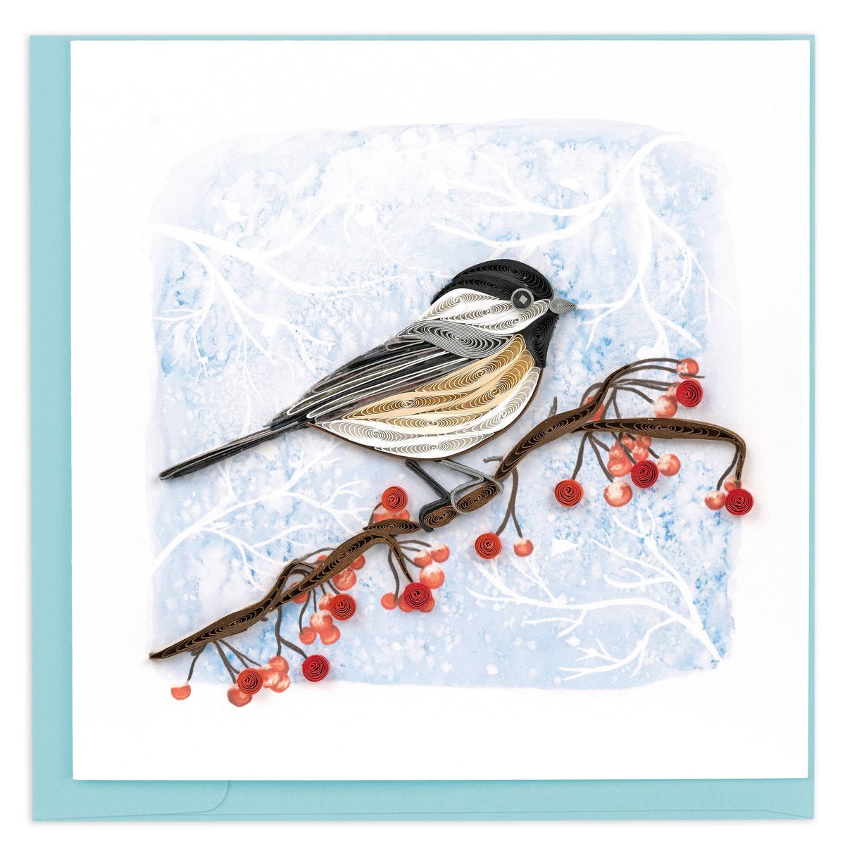Quilled Winter Chickadee Card