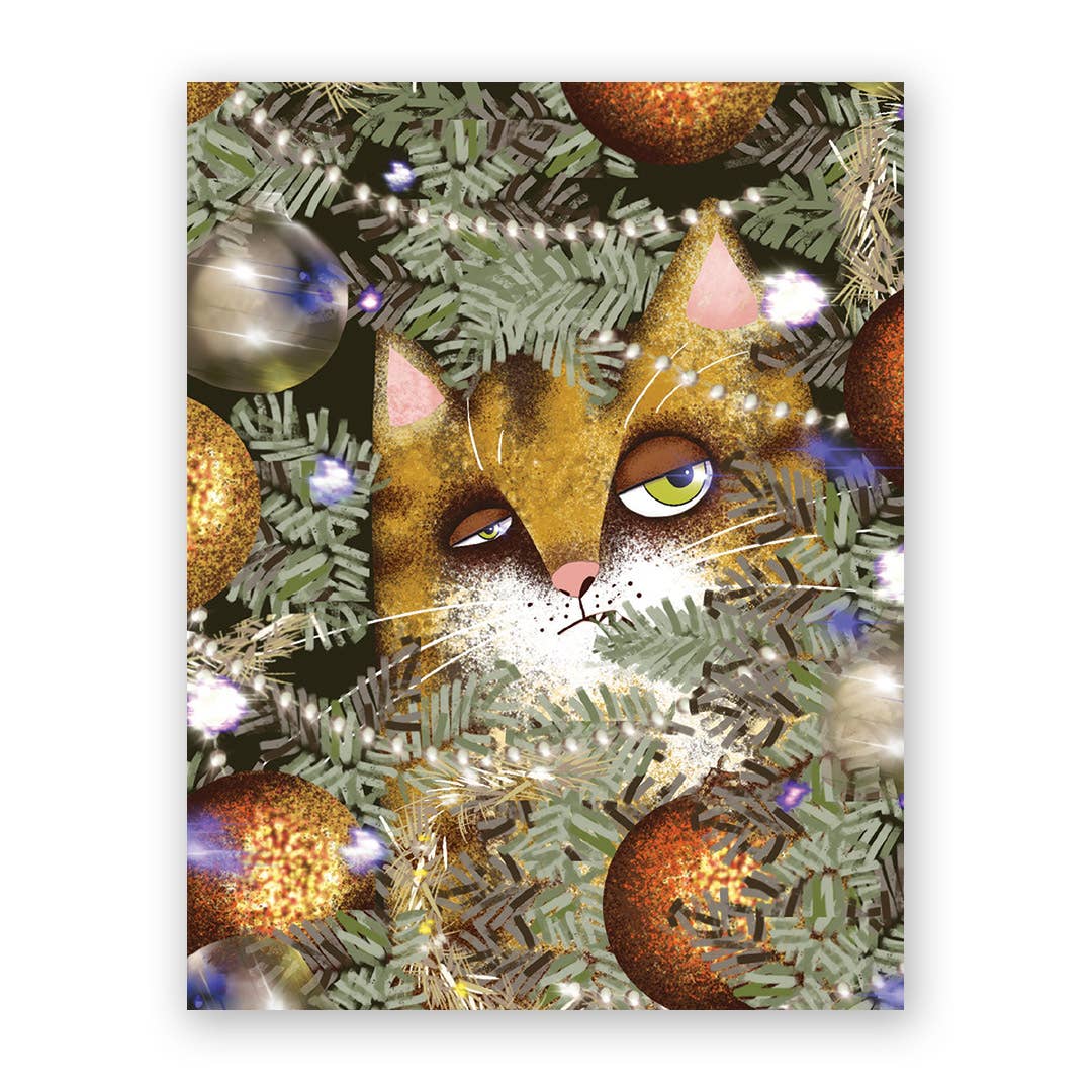 Feline Nice List Holiday Card
