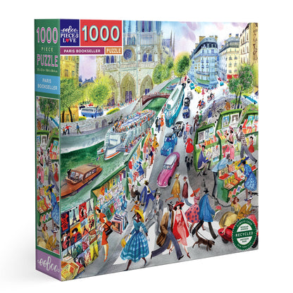 Paris Bookseller 1000 Piece Square Puzzle