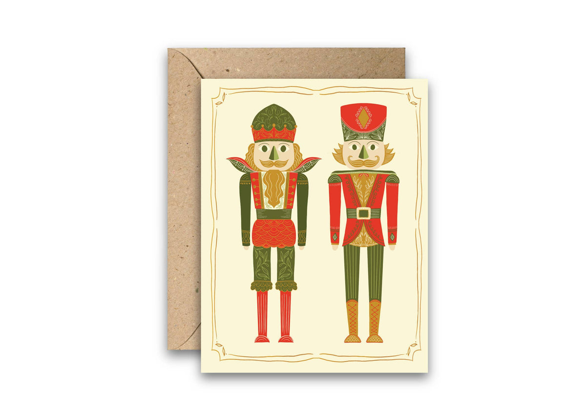Gold Foil Royal Nutcrackers Holiday Card