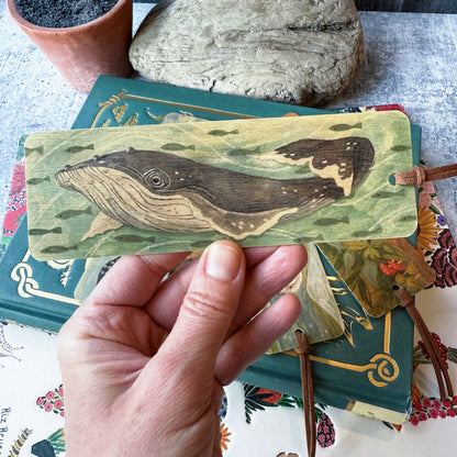 Humpback Whale Wooden Bookmark