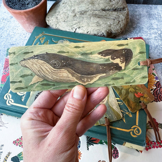Humpback Whale Wooden Bookmark