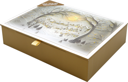Wintry Village Deluxe Boxed Holiday Cards