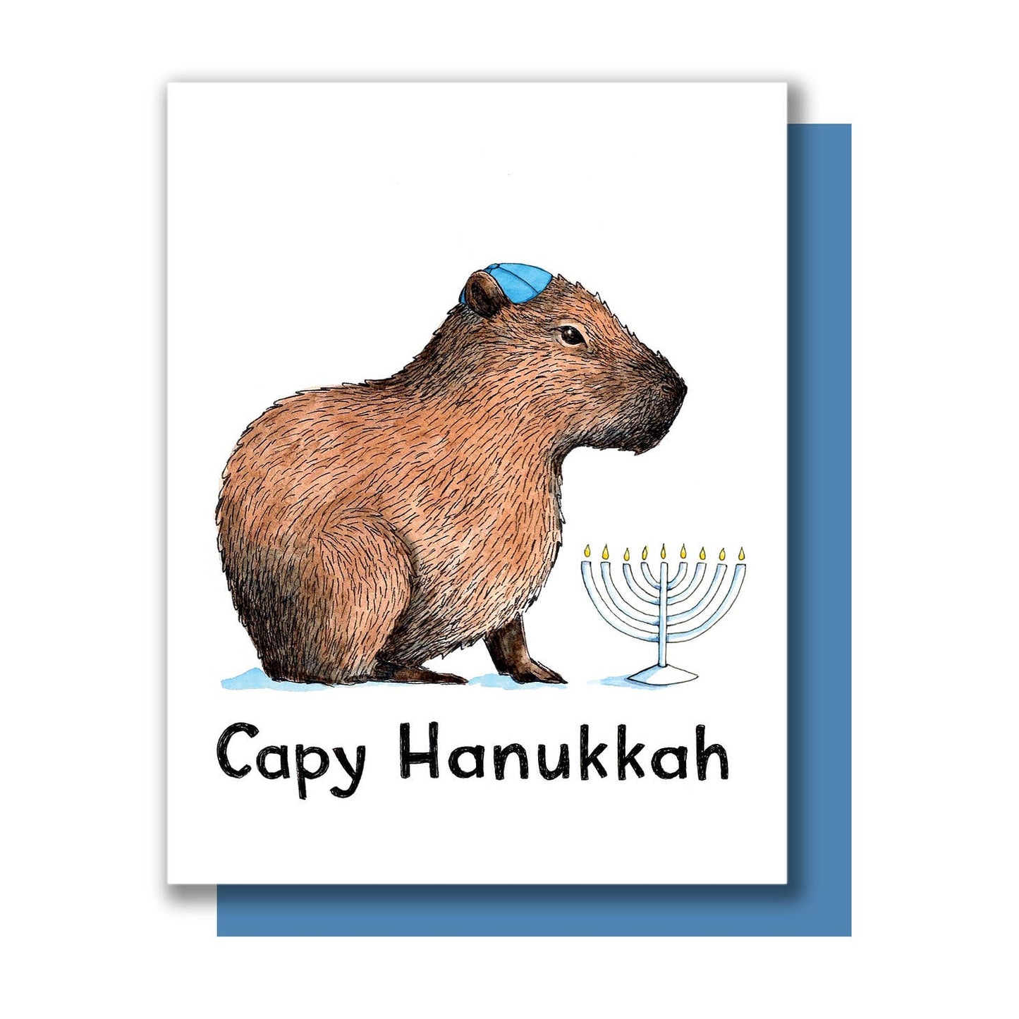 Capy Hanukkah Card