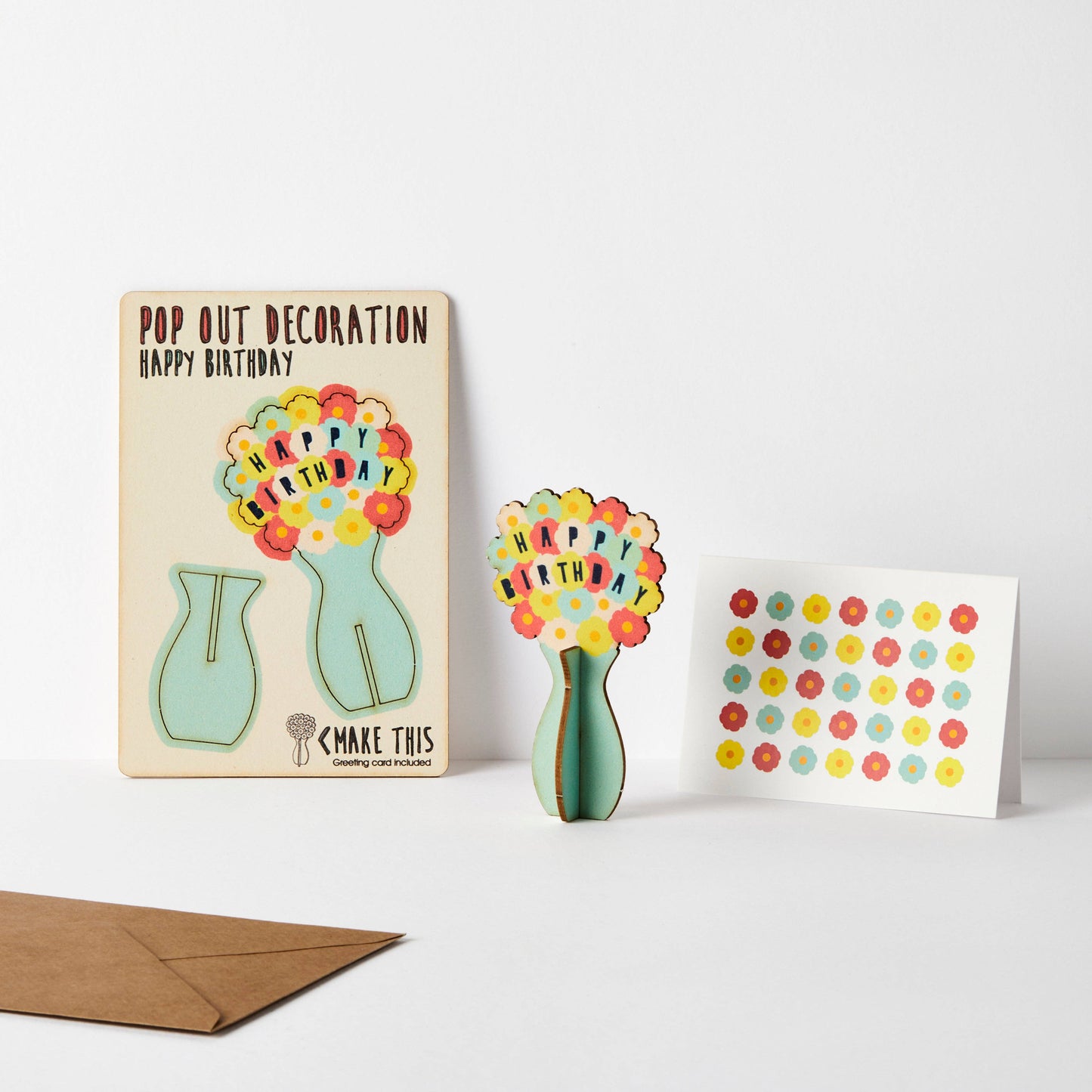 Happy Birthday Flowers Pop Out Card