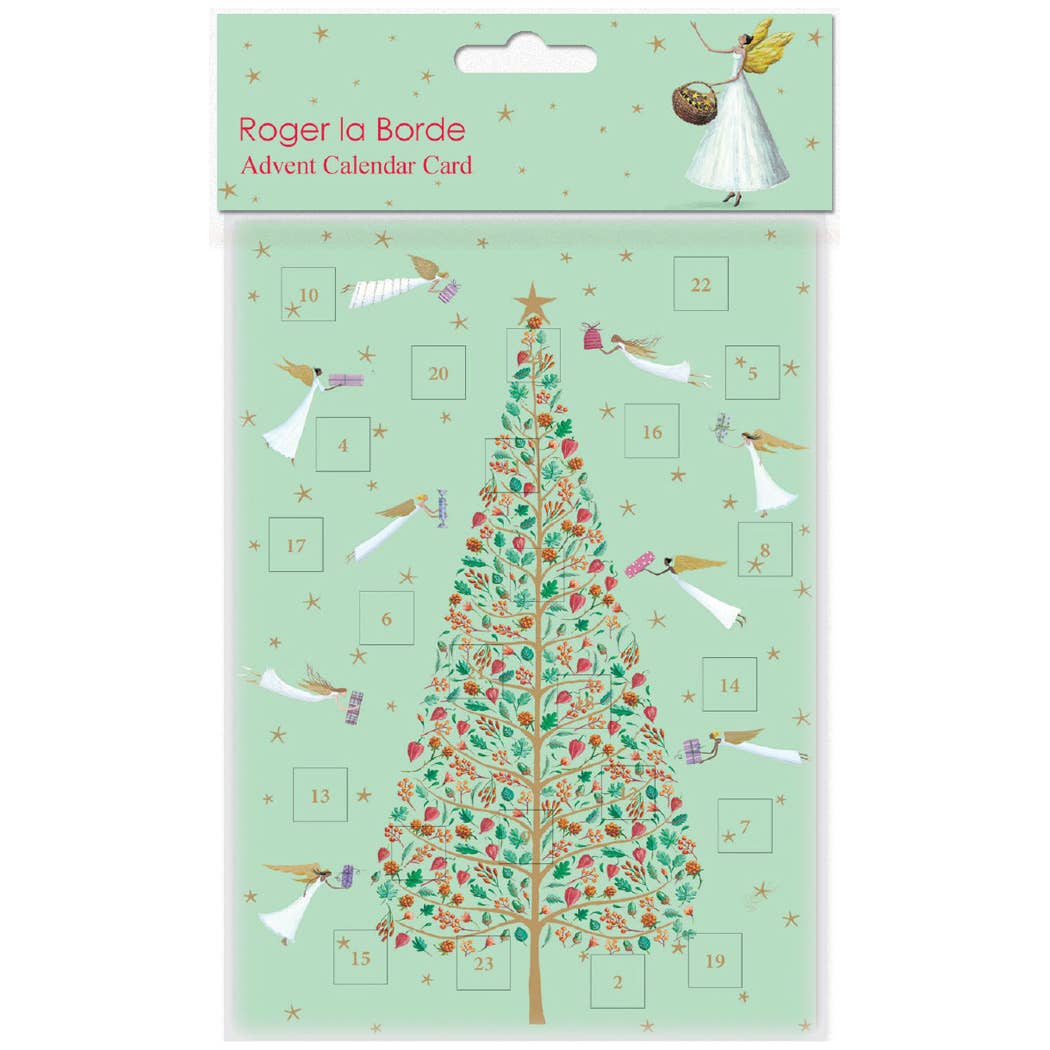 Angel Trees Advent Calendar Card