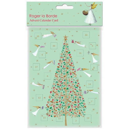 Angel Trees Advent Calendar Card