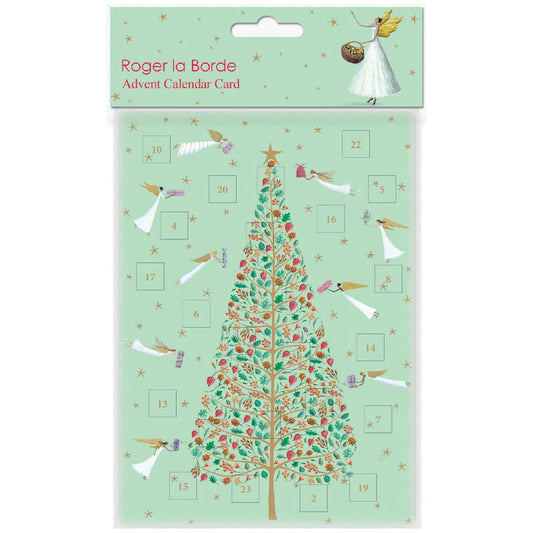 Angel Trees Advent Calendar Card