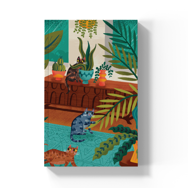 Cats Up To No Good Soft Touch Layflat Journal