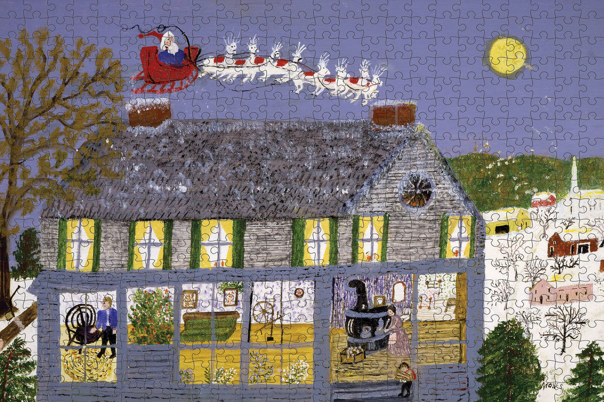 Grandma Moses: Santa Claus II 500 Piece Puzzle