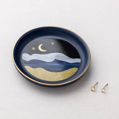 Jewelry Dish & Earring Set: Moonlight & Midnight Blue