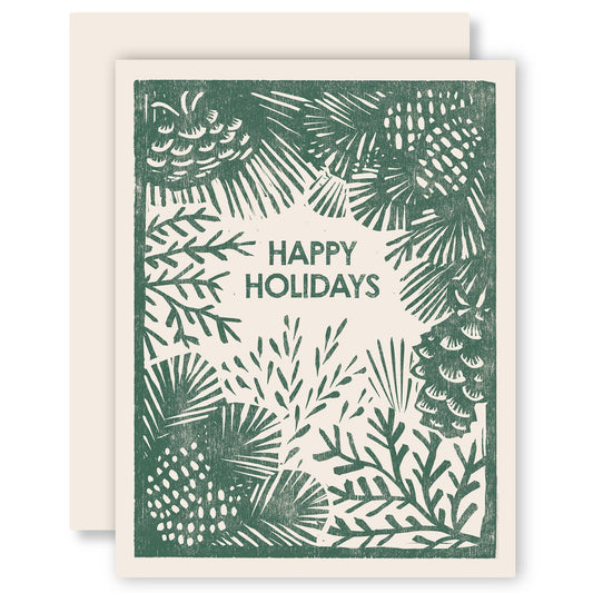 Happy Holidays Greenery Holiday Boxed Cards