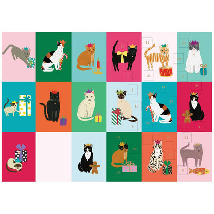 Festive Cat Advent Calendar Holiday Card