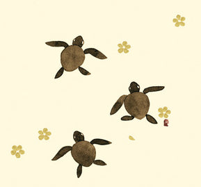 Sea Turtle Babies Foil Embossed New Baby Card