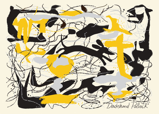 Dachshund Pollock Birthday Card